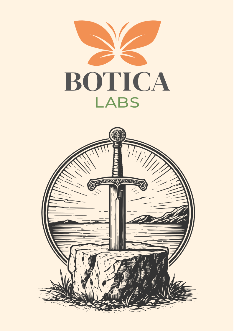 Excalibur adaptogen blend bottle by Botica Labs